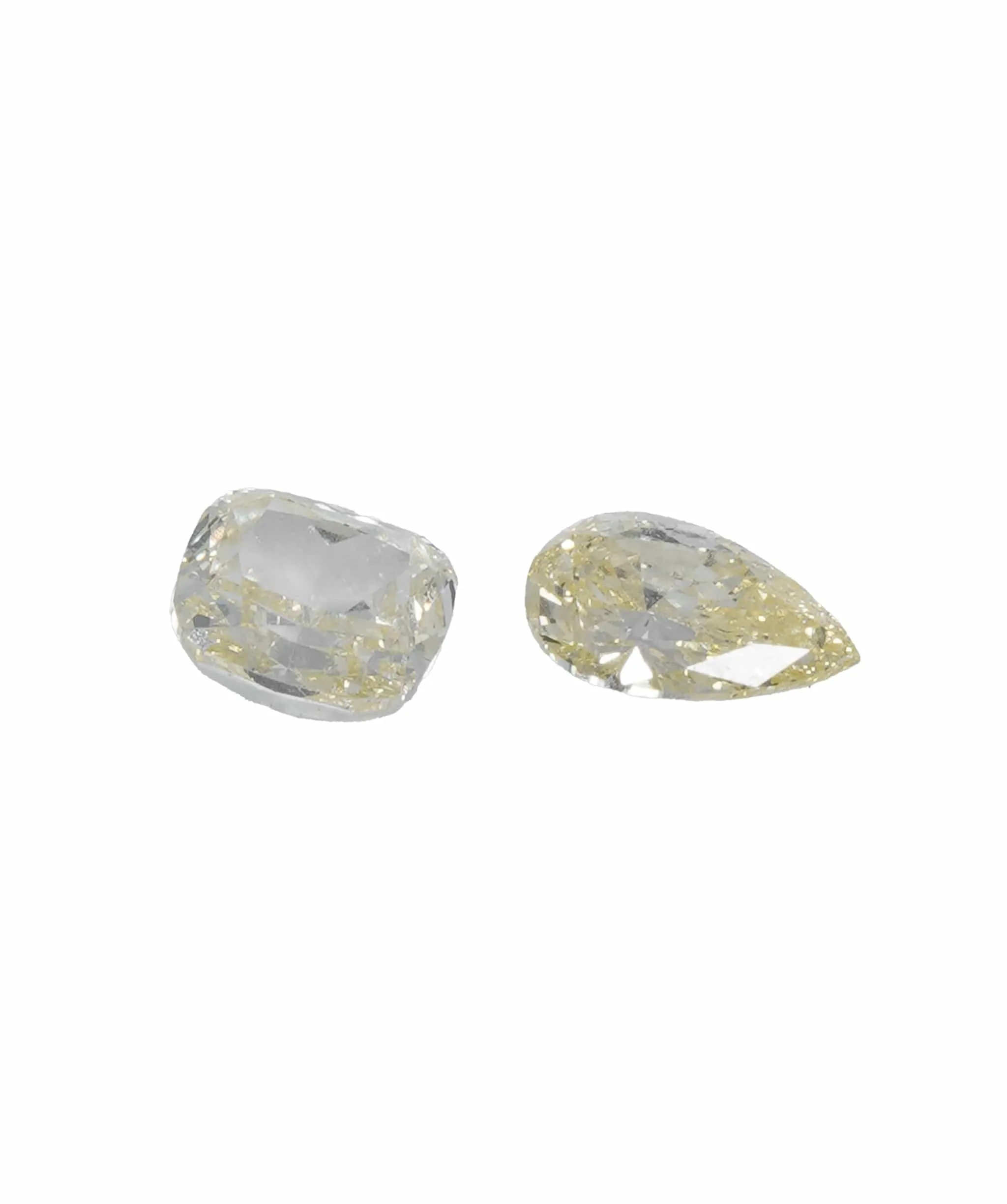 0.67 ct PEAR& CUSHION NATURAL YELLOW DIAMOND SET OF 2 ANL-S20-31