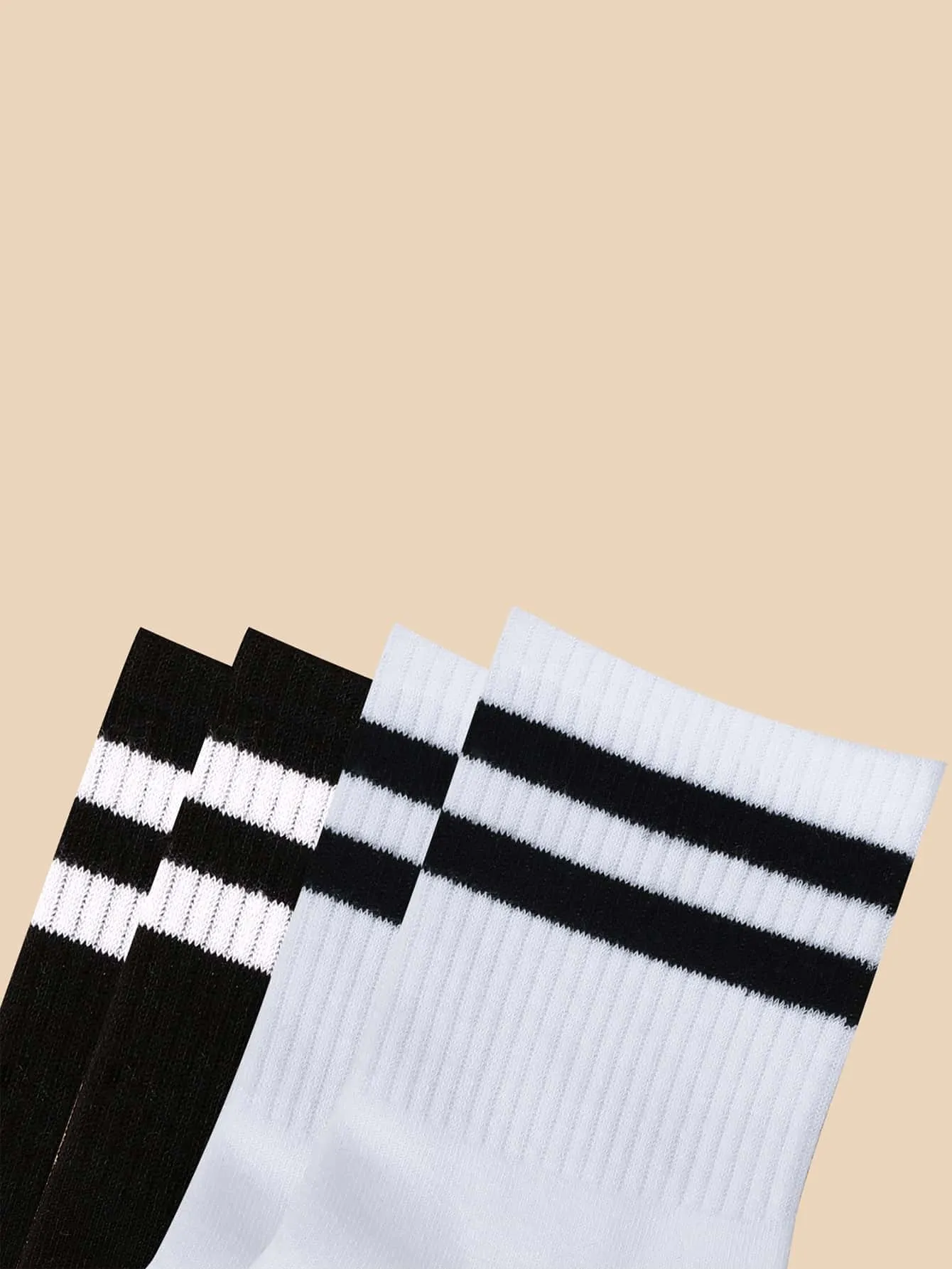 2pairs Striped Crew Socks for Men Women Fun Socks Funky Socks Novelty Socks