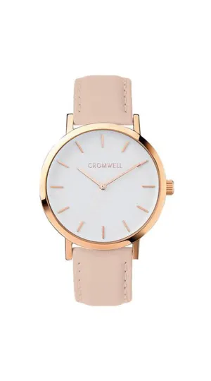 38mm "Laguna" - Rose Gold Case with White Face