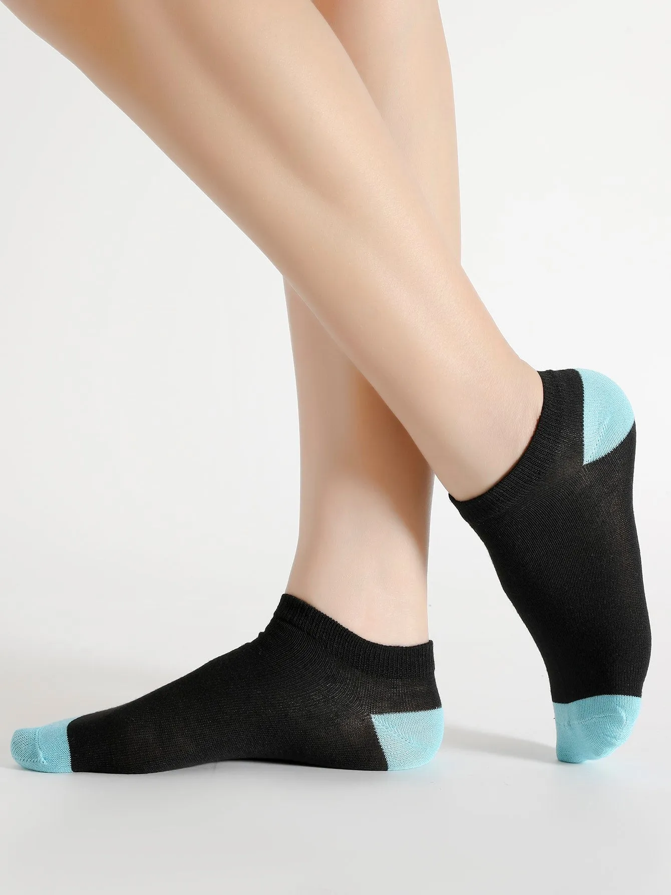 3pairs Two Tone Ankle Socks Silly Socks for Women Funky Socks Funny Socks