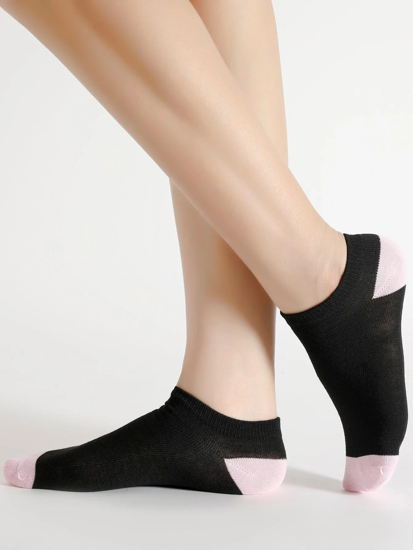 3pairs Two Tone Ankle Socks Silly Socks for Women Funky Socks Funny Socks