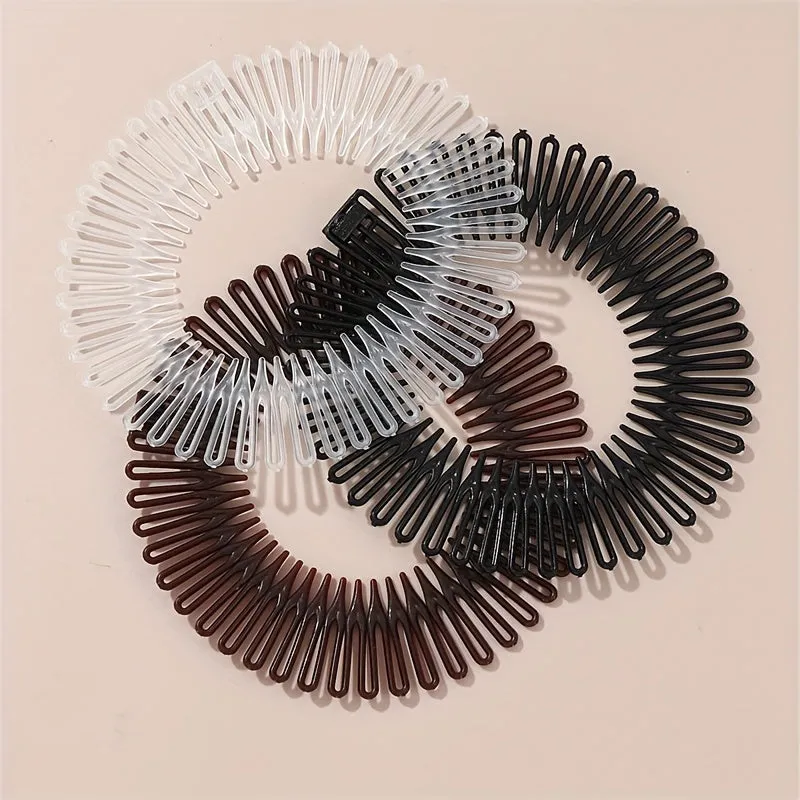 3pcs Invisible Elastic Hair Comb Set for Stylish Hair