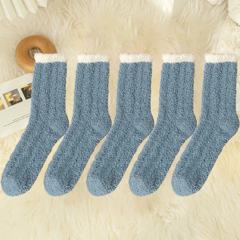 5 Pack Women Fuzzy Socks