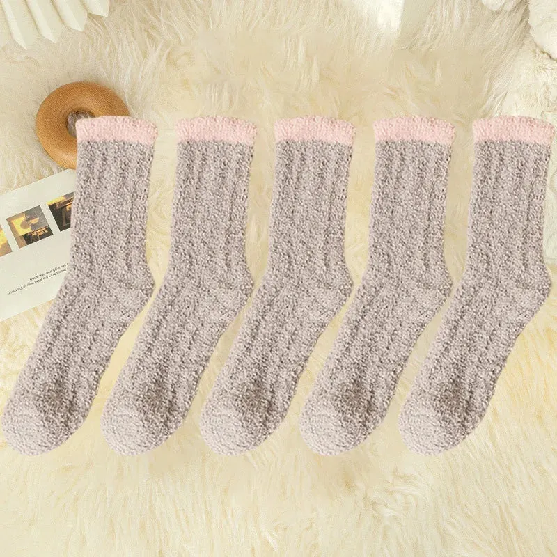 5 Pack Women Fuzzy Socks