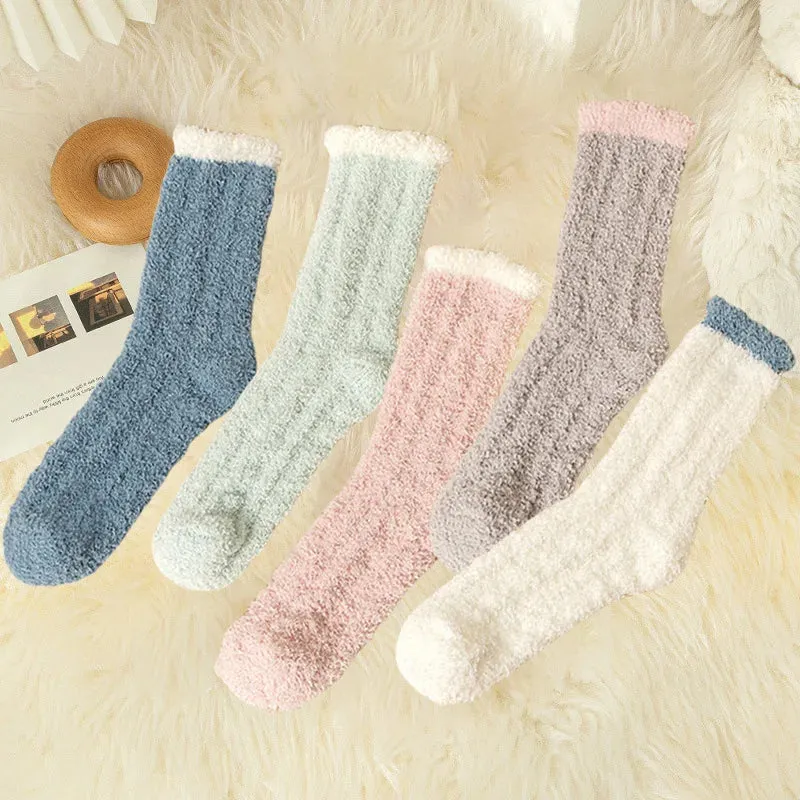 5 Pack Women Fuzzy Socks