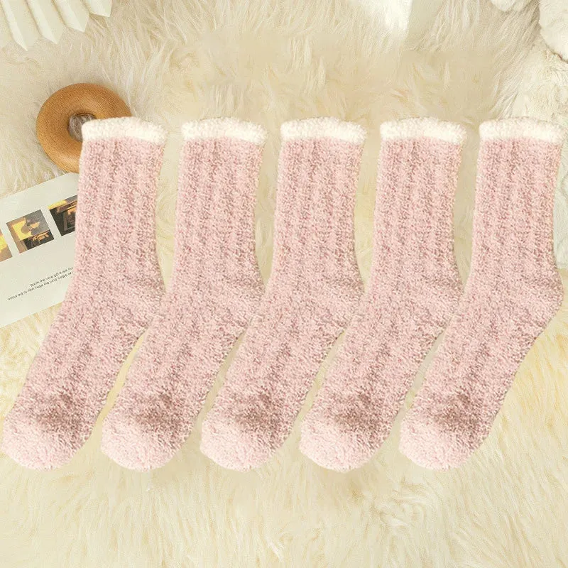 5 Pack Women Fuzzy Socks