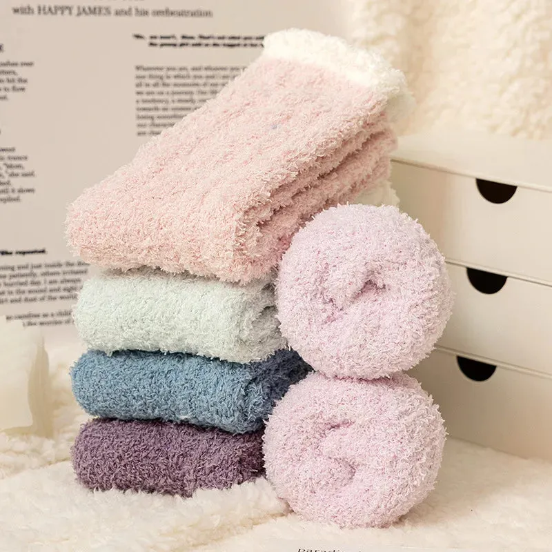 5 Pack Women Fuzzy Socks