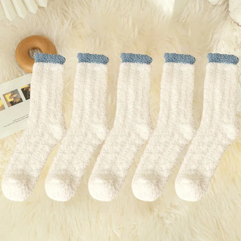 5 Pack Women Fuzzy Socks