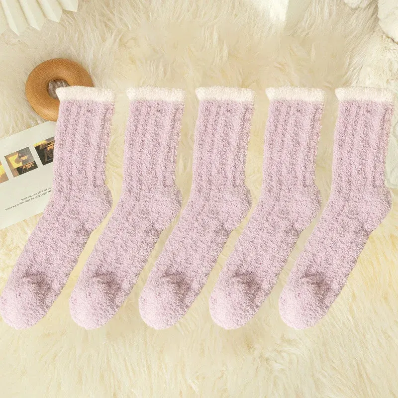 5 Pack Women Fuzzy Socks