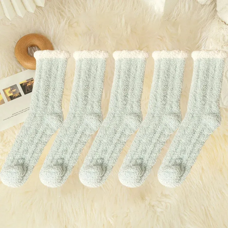 5 Pack Women Fuzzy Socks