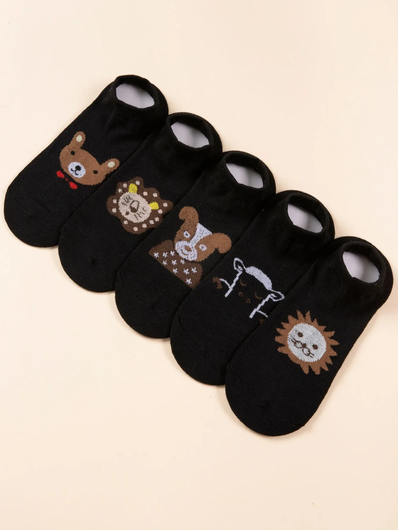 5pairs Dog Bear Sheep Socks for Women Fun Socks Funky Socks Novelty Socks