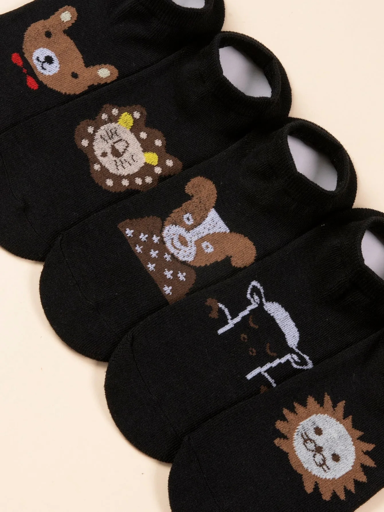 5pairs Dog Bear Sheep Socks for Women Fun Socks Funky Socks Novelty Socks