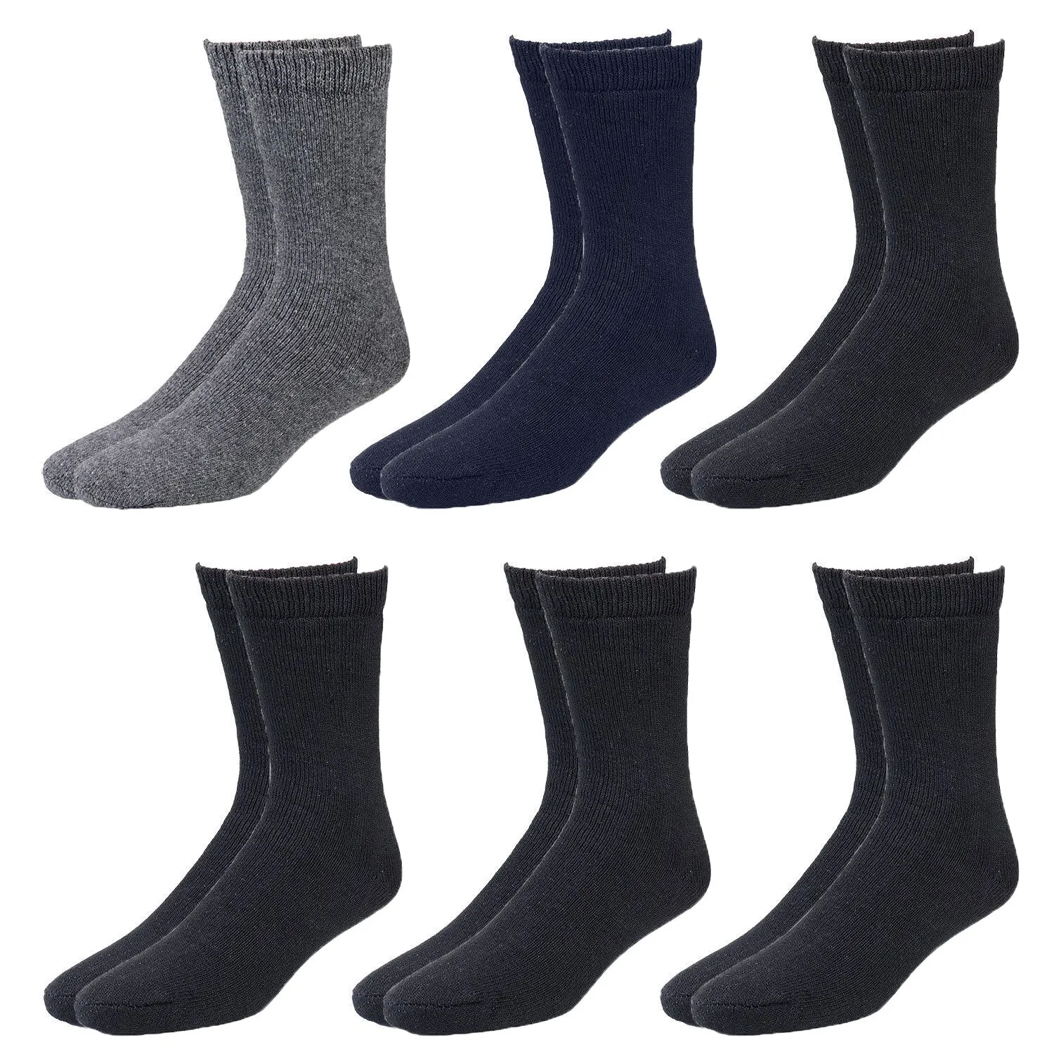 6-Pack Men's Heavy Duty Work Thermal Wool Socks