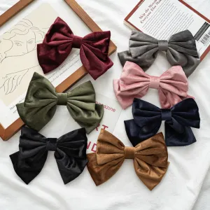 7pcs Hair Ties Style Flannelette Bow Hairpin Hair Accessories