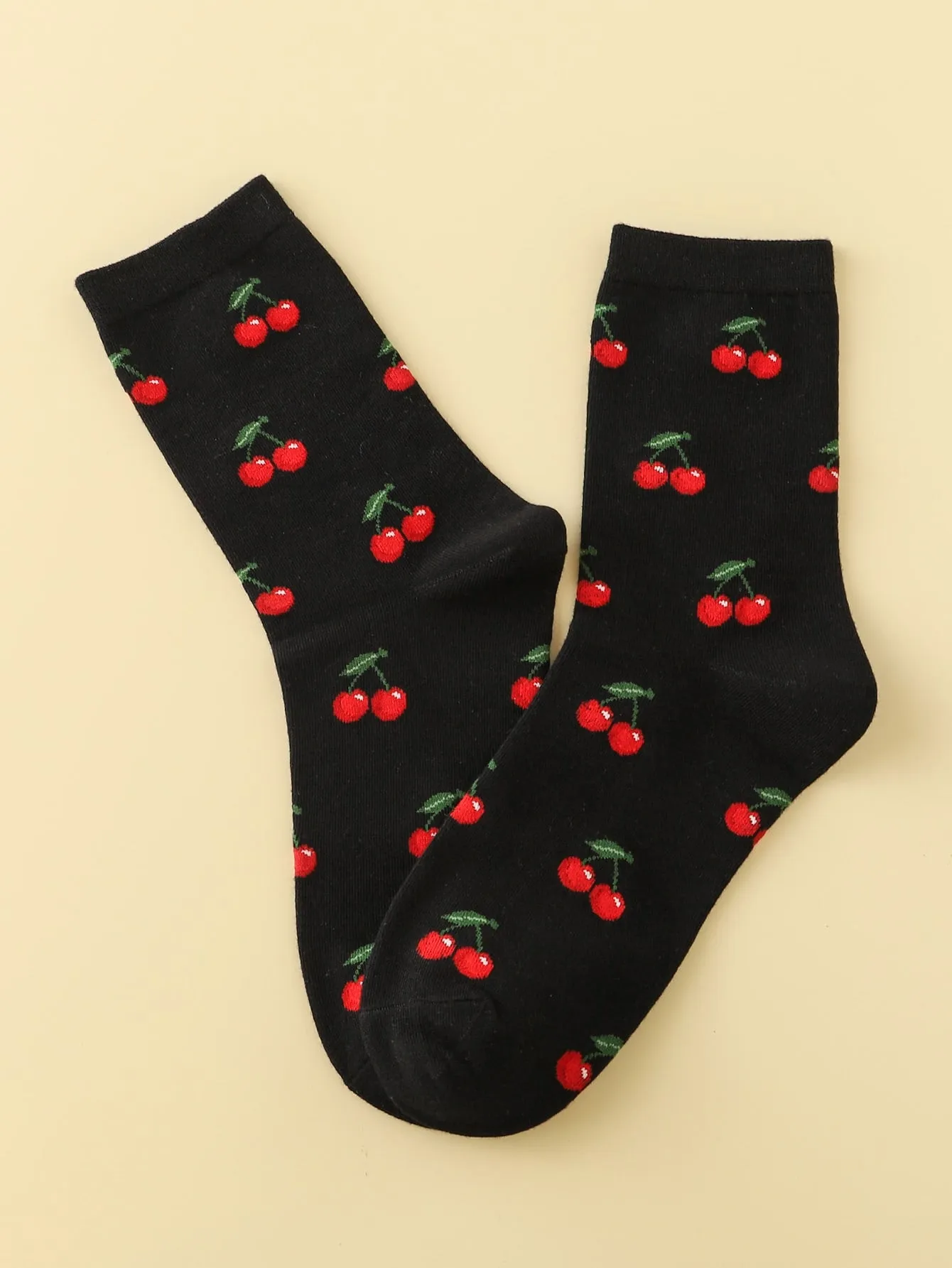 All Over Cherry Crew Socks Funny Socks for Women Novelty Socks Funky Socks Gift