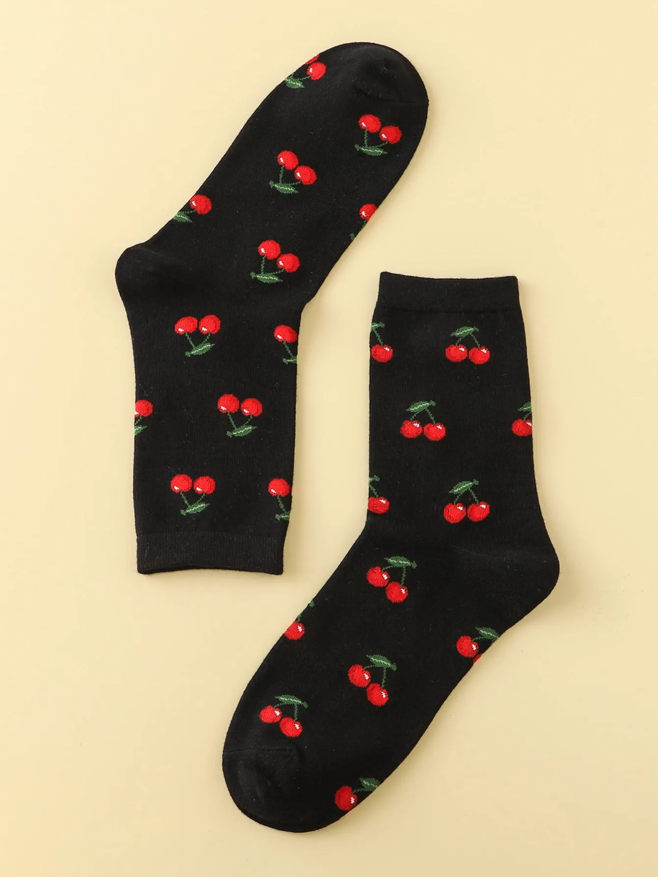 All Over Cherry Crew Socks Funny Socks for Women Novelty Socks Funky Socks Gift