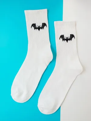 Bat Pattern Crew Socks Silly Socks for Men Funky Socks Funny Socks Novelty Socks