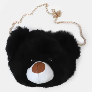 Bear Head Velvet  Handbag Shoulder Bag Crossbody Handbags