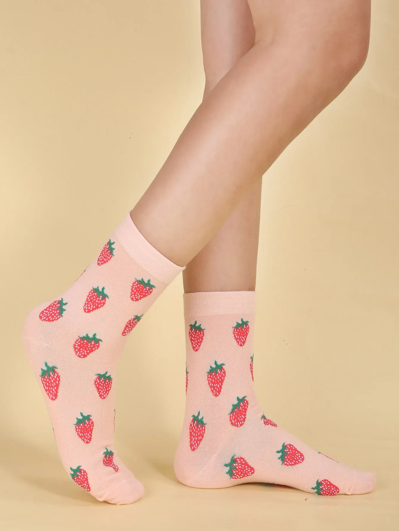 Berry Strawberry Crew Socks Funny Socks for Women Novelty Socks Funky Socks Gift