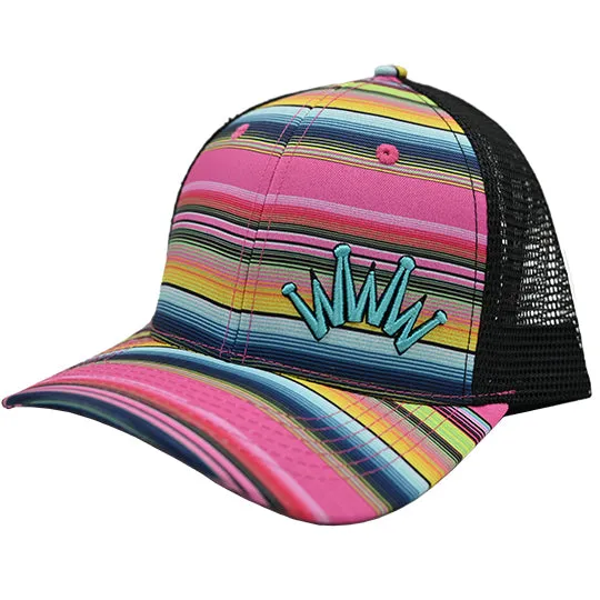 Best Ever Pink Serape and Black Mesh Cap