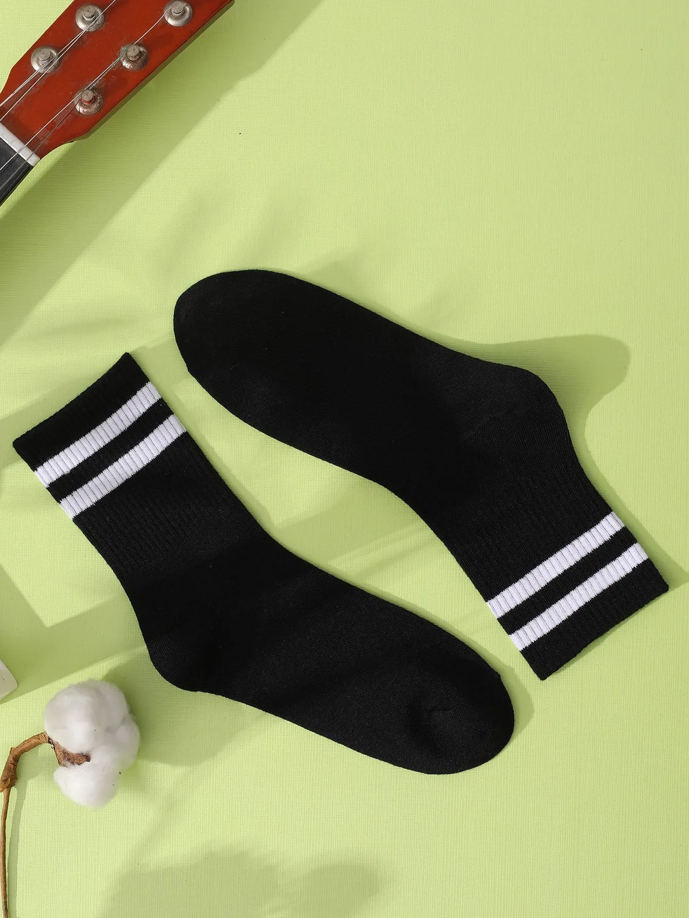 Black and White Striped Crew Socks Silly Socks for Women Funky Socks Funny Socks