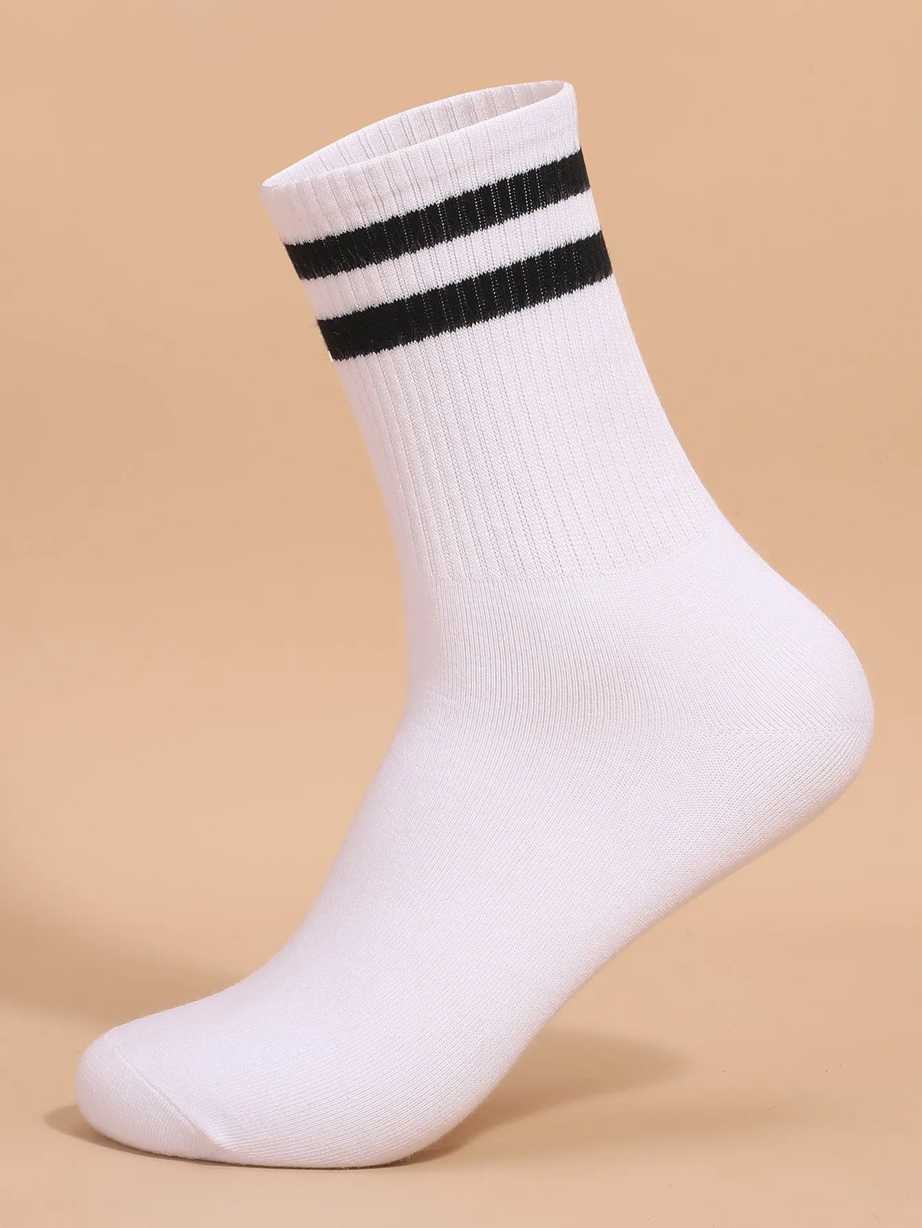 Black Striped Crew Socks Silly Socks for Men Funky Socks Funny Socks Novelty