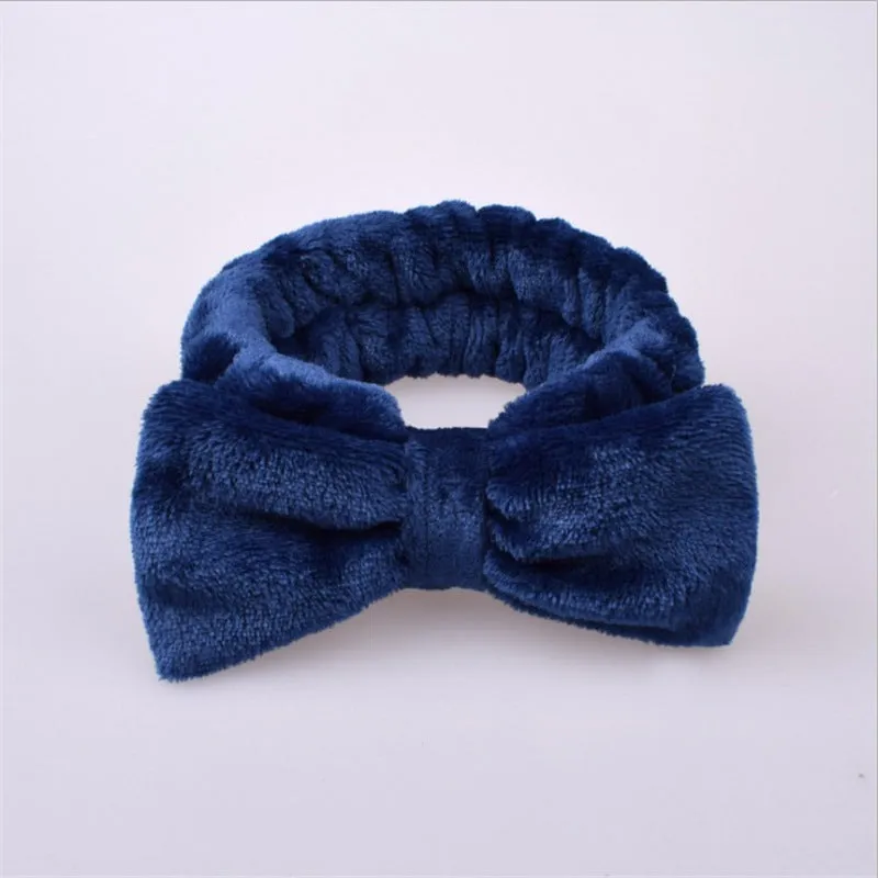 Bowknot Makeup Headband Soft Fleece for Face Washing and Skincare