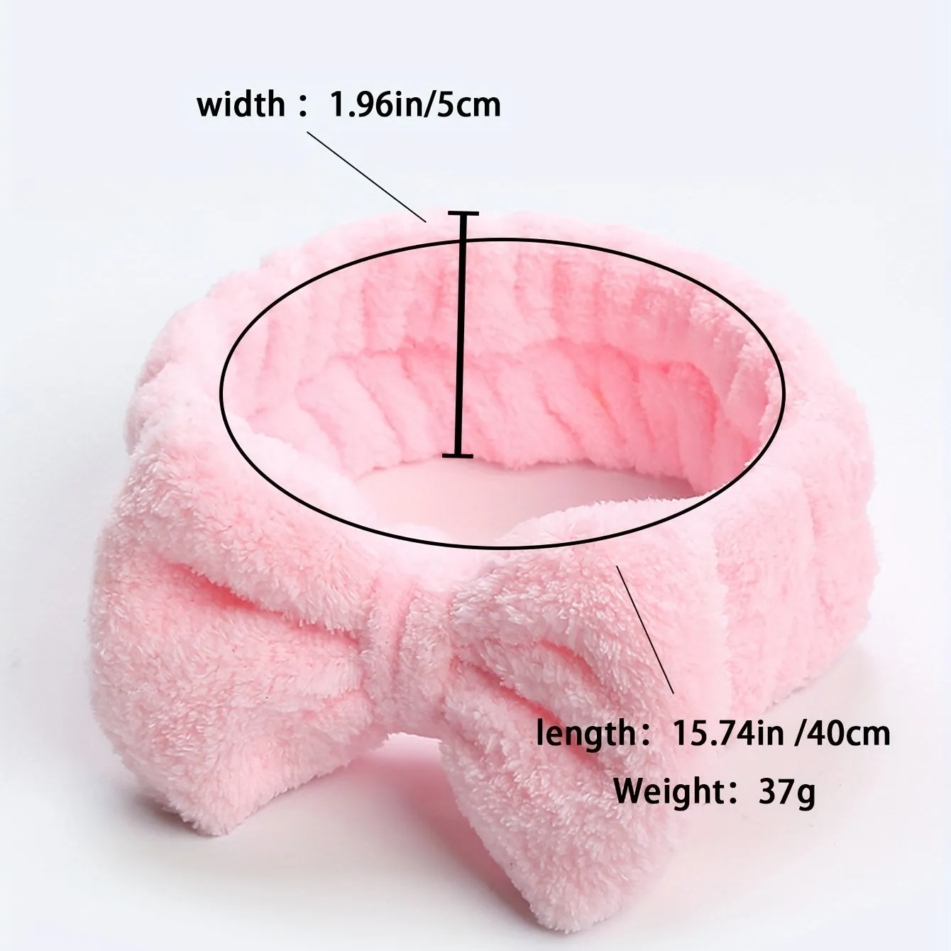 Bowknot Makeup Headband Soft Fleece for Face Washing and Skincare