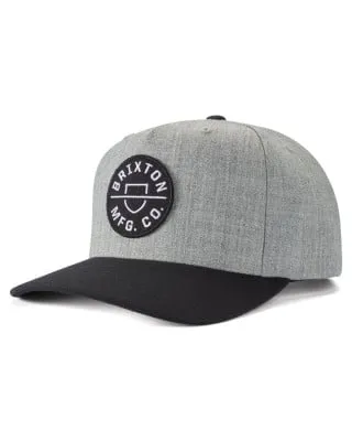 Brixton Crest C MP Cap - Heather Grey/Black