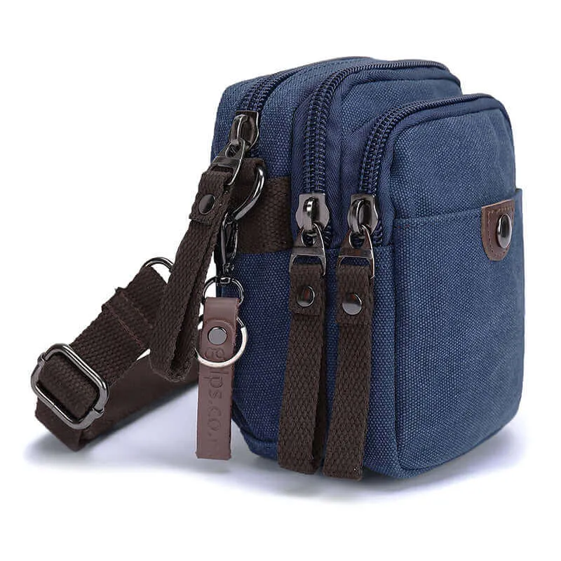 Canvas Small Crossbody Bag | Side Bag for Travel & Daily Use