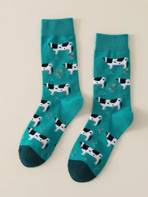 Cow Crew Socks, Funny Socks for Women, Novelty Socks, Funky Socks, Gift for Her