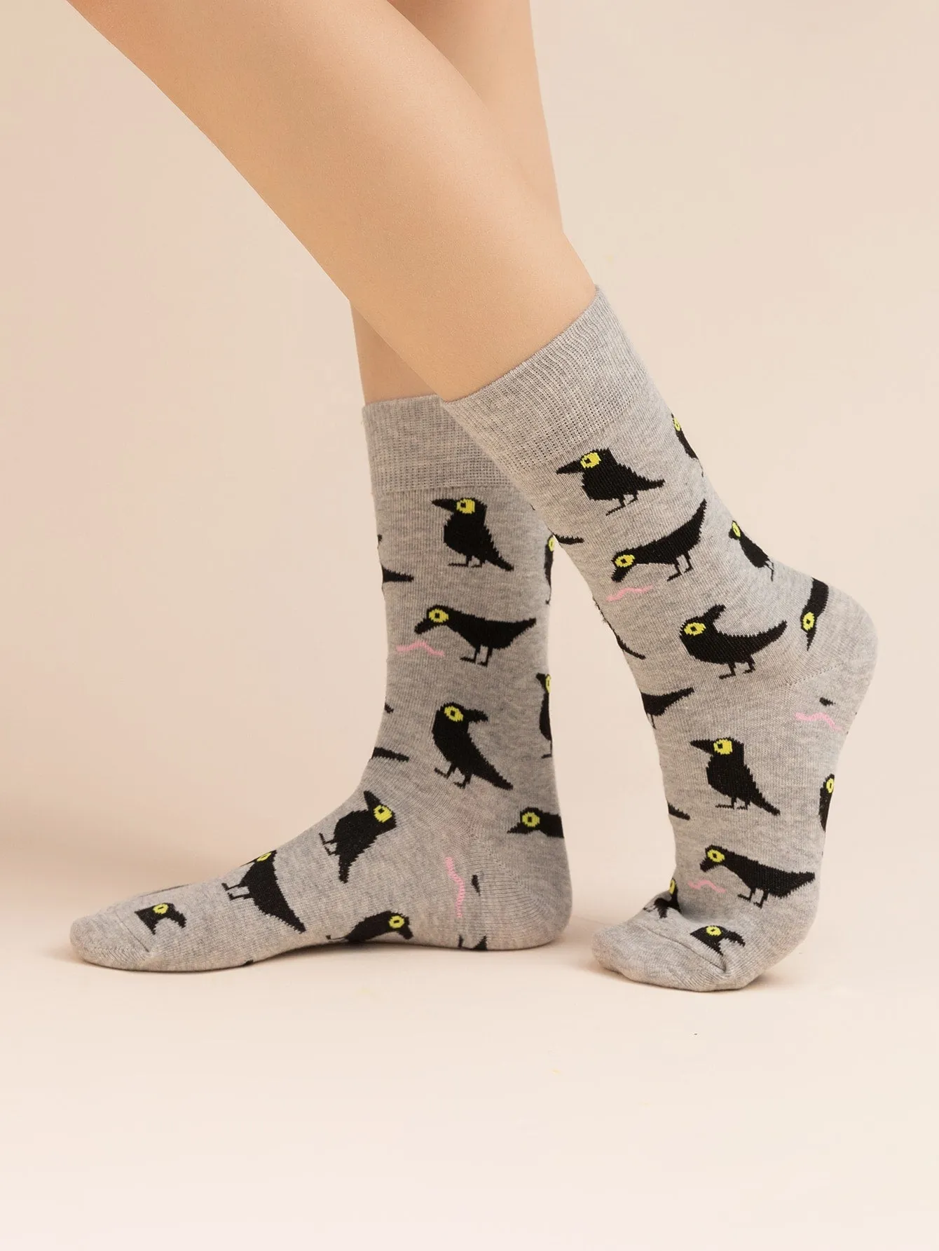 Crow Bird Crew Socks Funny Socks for Women Novelty Socks Funky Socks Gift for