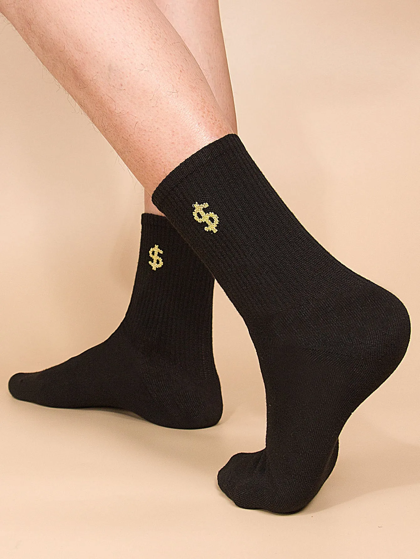 Dollar Symbol Crew Socks Silly Socks for Men Funky Socks Funny Socks Novelty