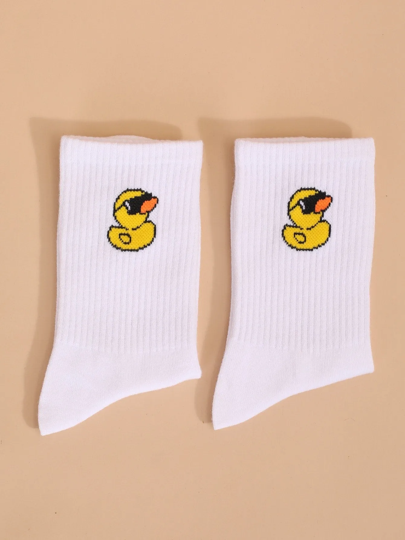 Duck Crew Socks Yellow Ducky Funny Socks for Women Novelty Socks Funky Socks