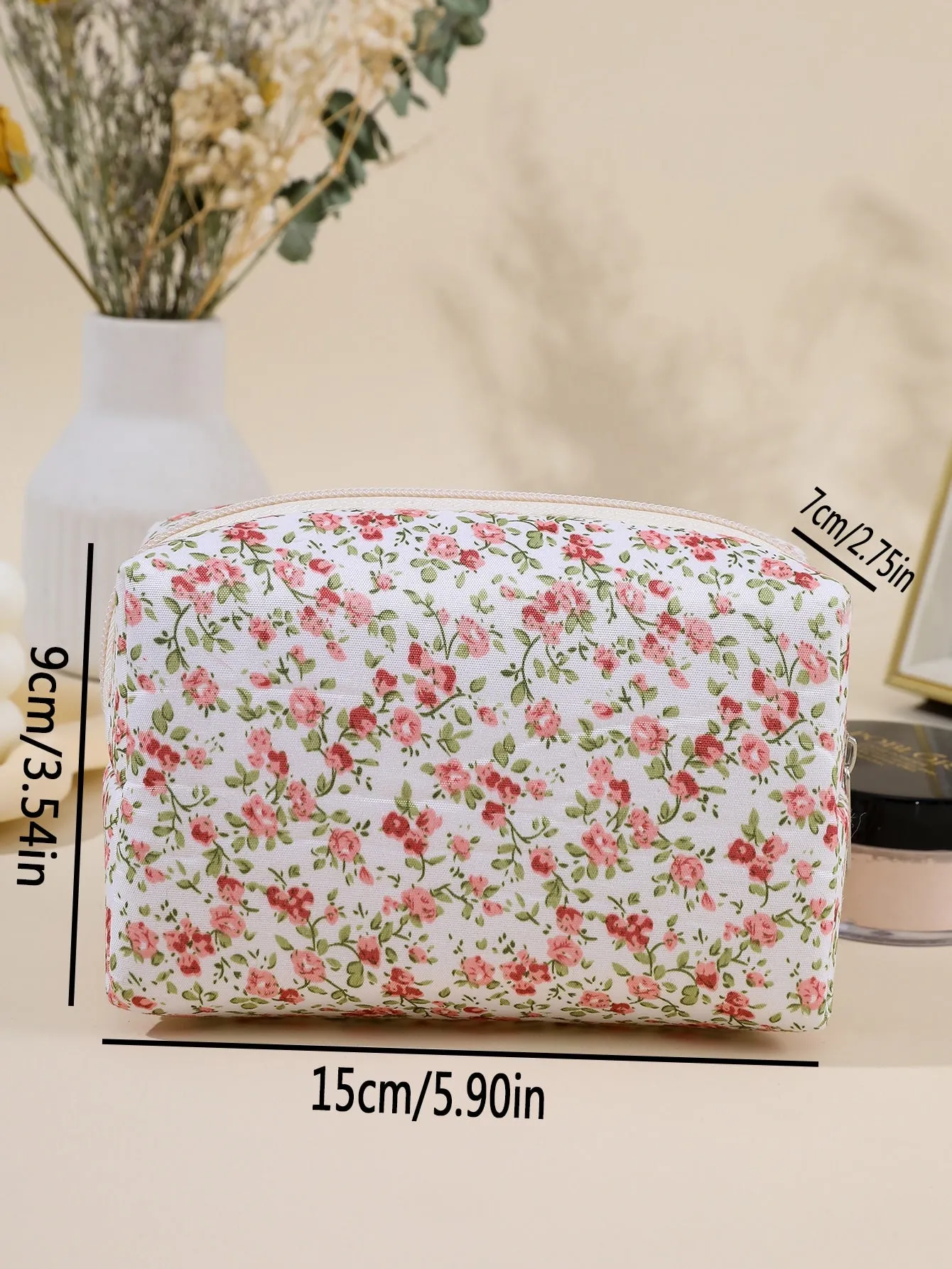 Floral Bloom Makeup Storage Bag Cosmetic Organizer Toiletries Bag Makeup