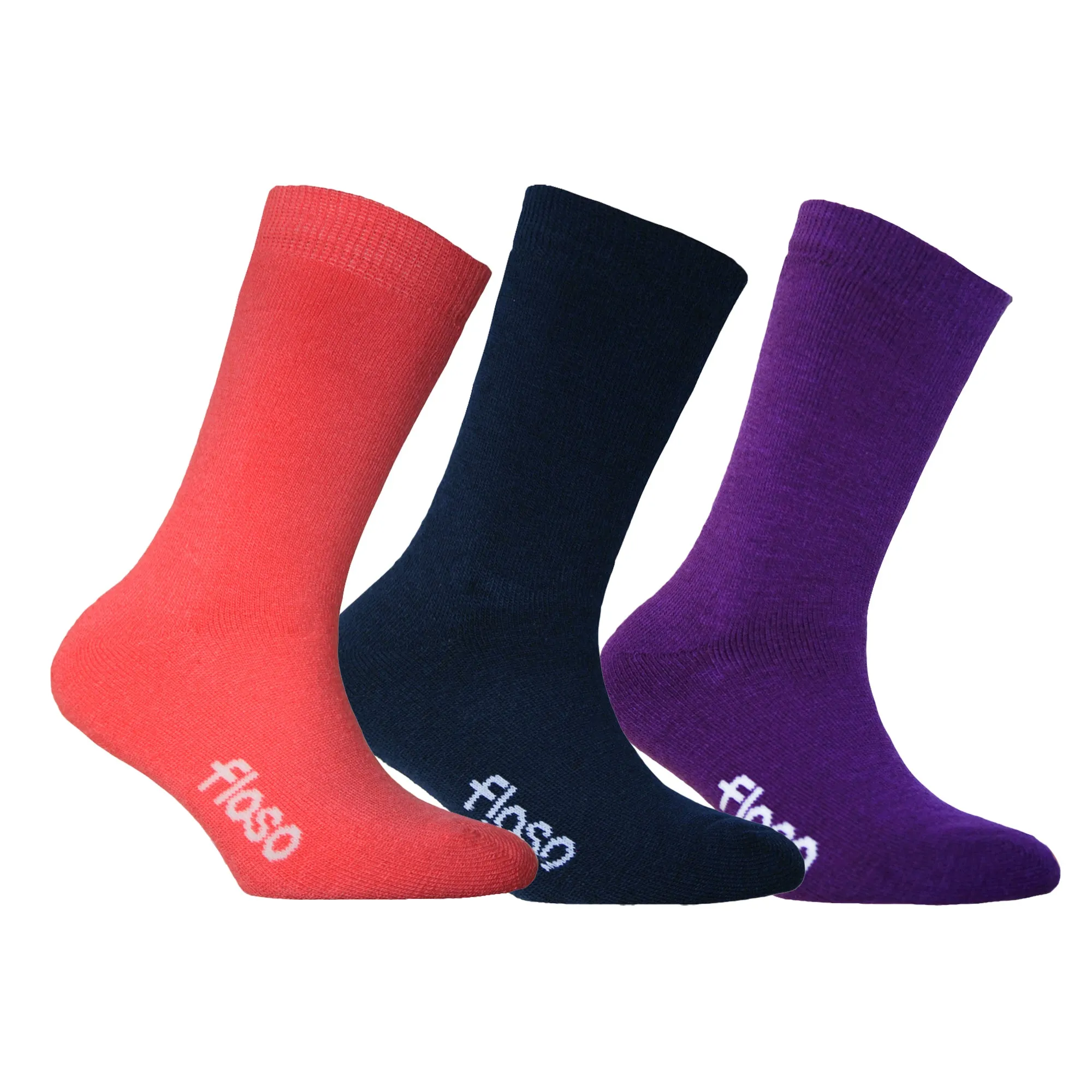 FLOSO Childrens Boys/Girls Winter Thermal Socks (Pack Of 3)