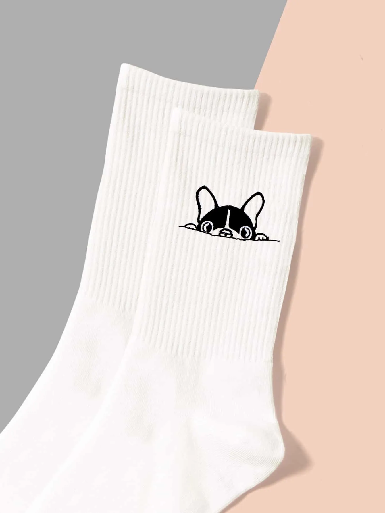 French Bulldog Crew Socks Silly Socks for Women Funky Socks Funny Socks Novelty