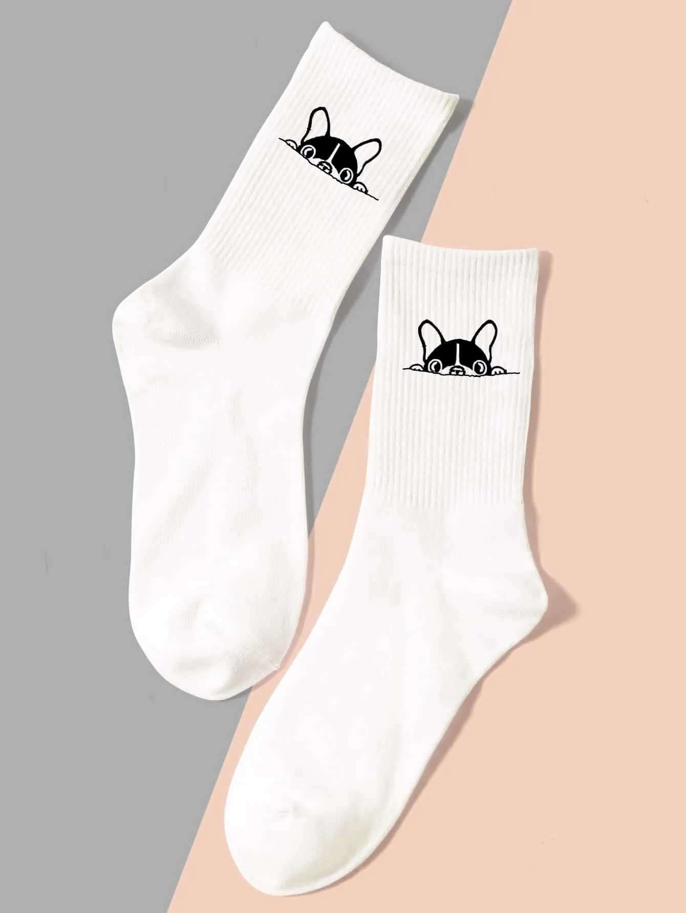 French Bulldog Crew Socks Silly Socks for Women Funky Socks Funny Socks Novelty