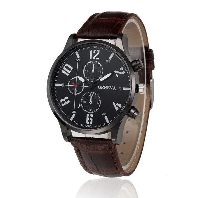 Geneva Business Style Men's Quartz Wristwatches