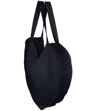 Giant Heart Shaped Tote Bag - Black