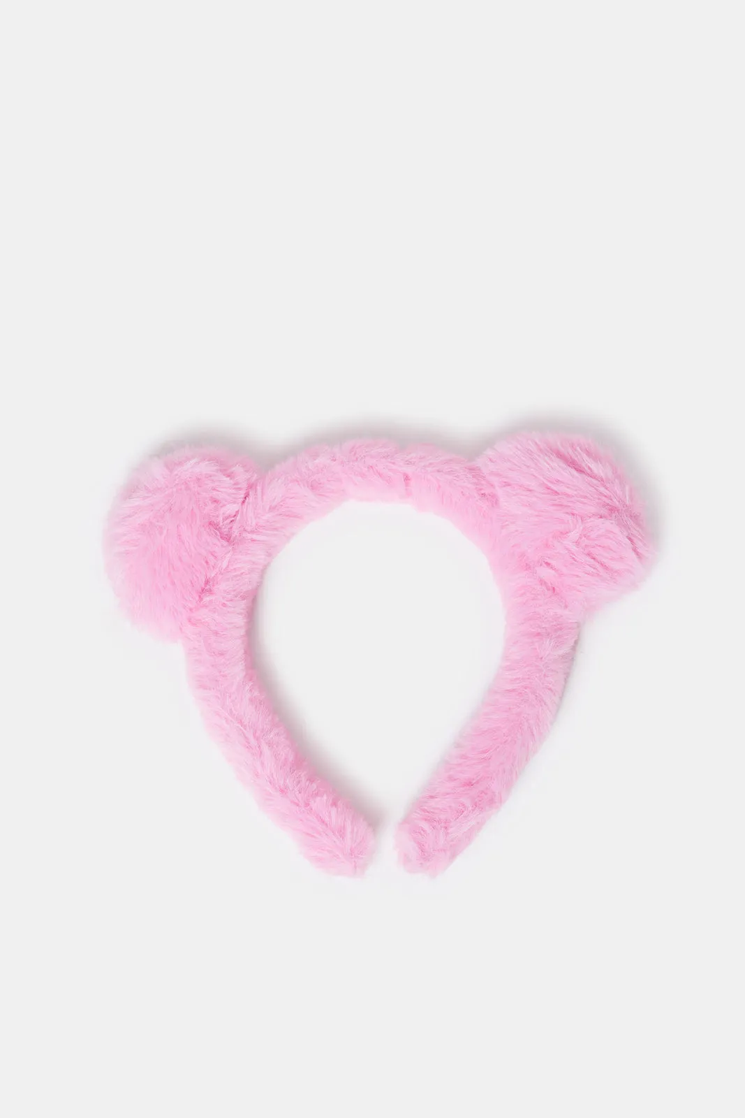 Girls Pink Fur Headband