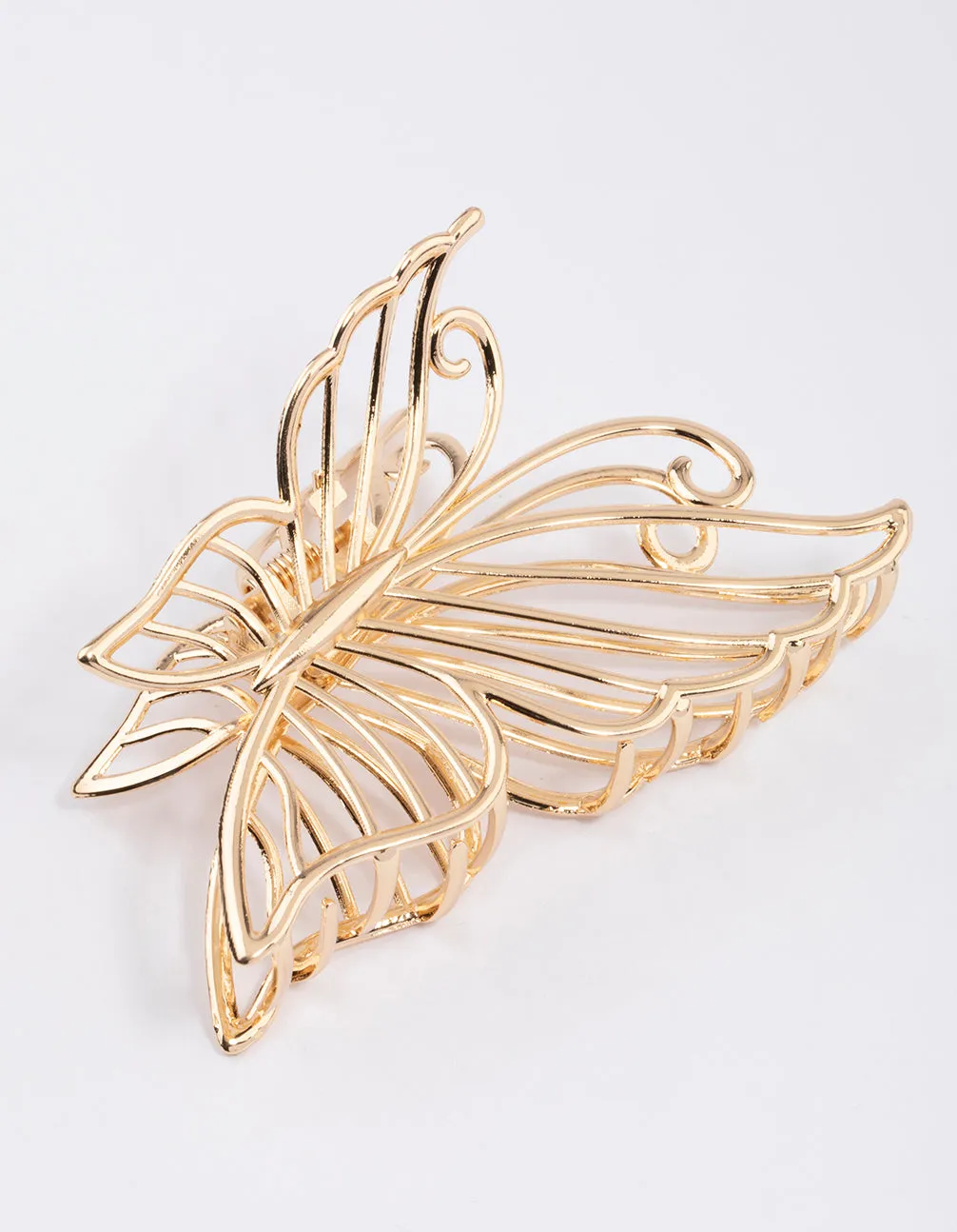 Gold Detailed Butterfly Hair Claw Clip