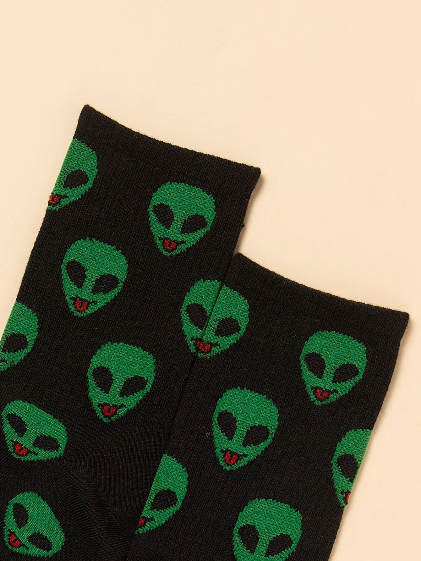 Green Alien Crew Socks Funny Socks for Men Novelty Socks Funky Socks Gift for