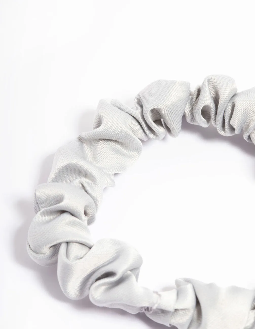 Grey Fabric Narrow Scrunchie