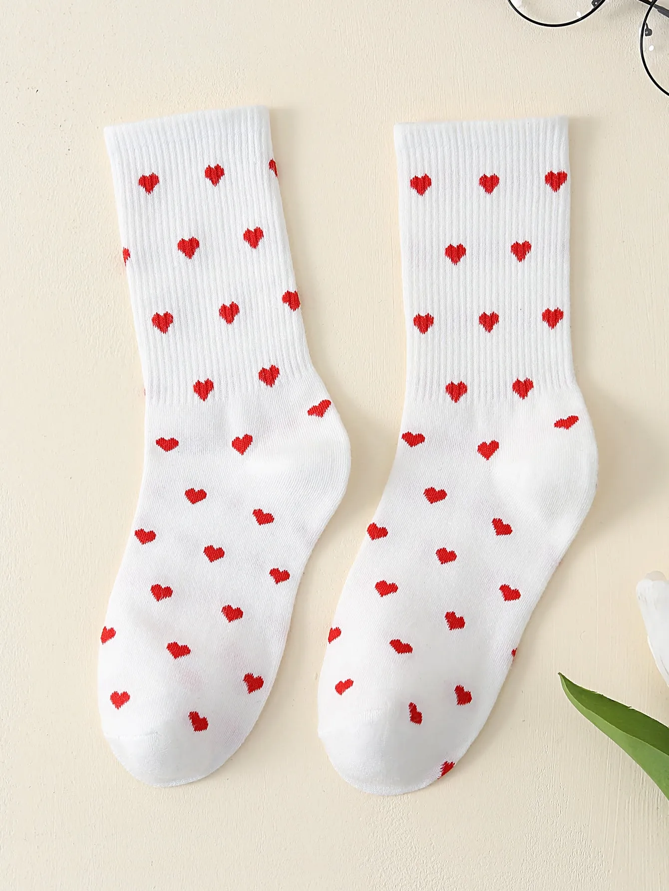 Hearts Crew Socks for Women Fun Socks Funky Socks Novelty Socks