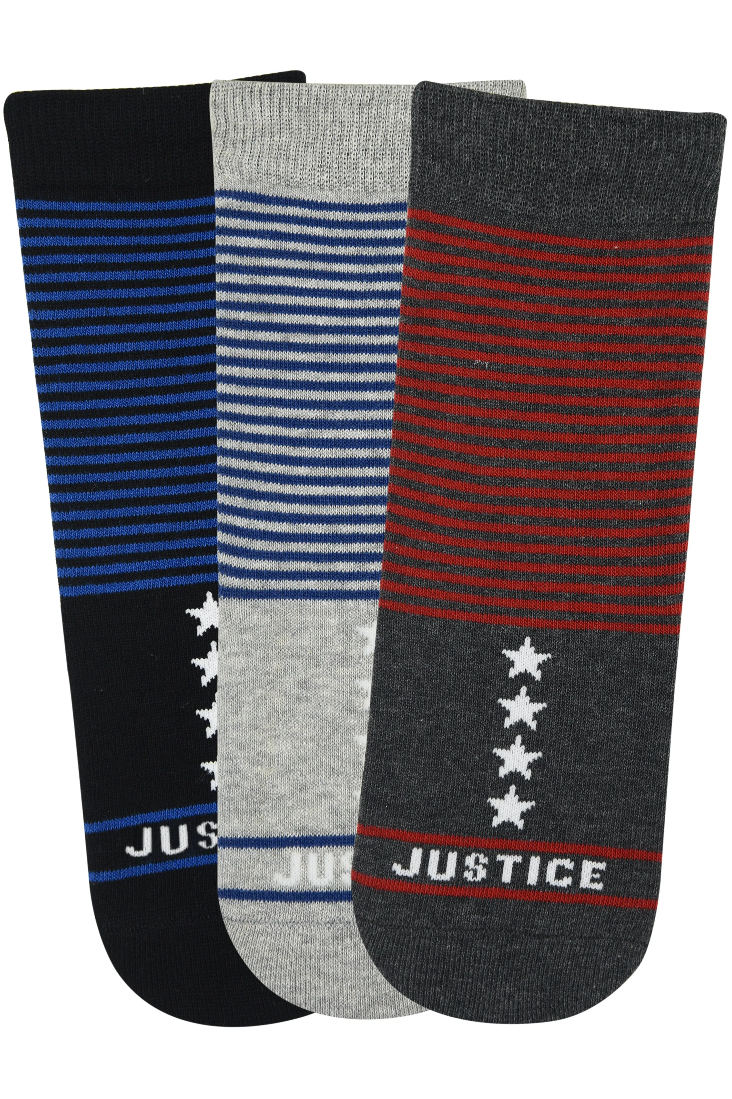 Justice League By Balenzia Crew Socks for Kids (Pack of 3 Pairs/1U)