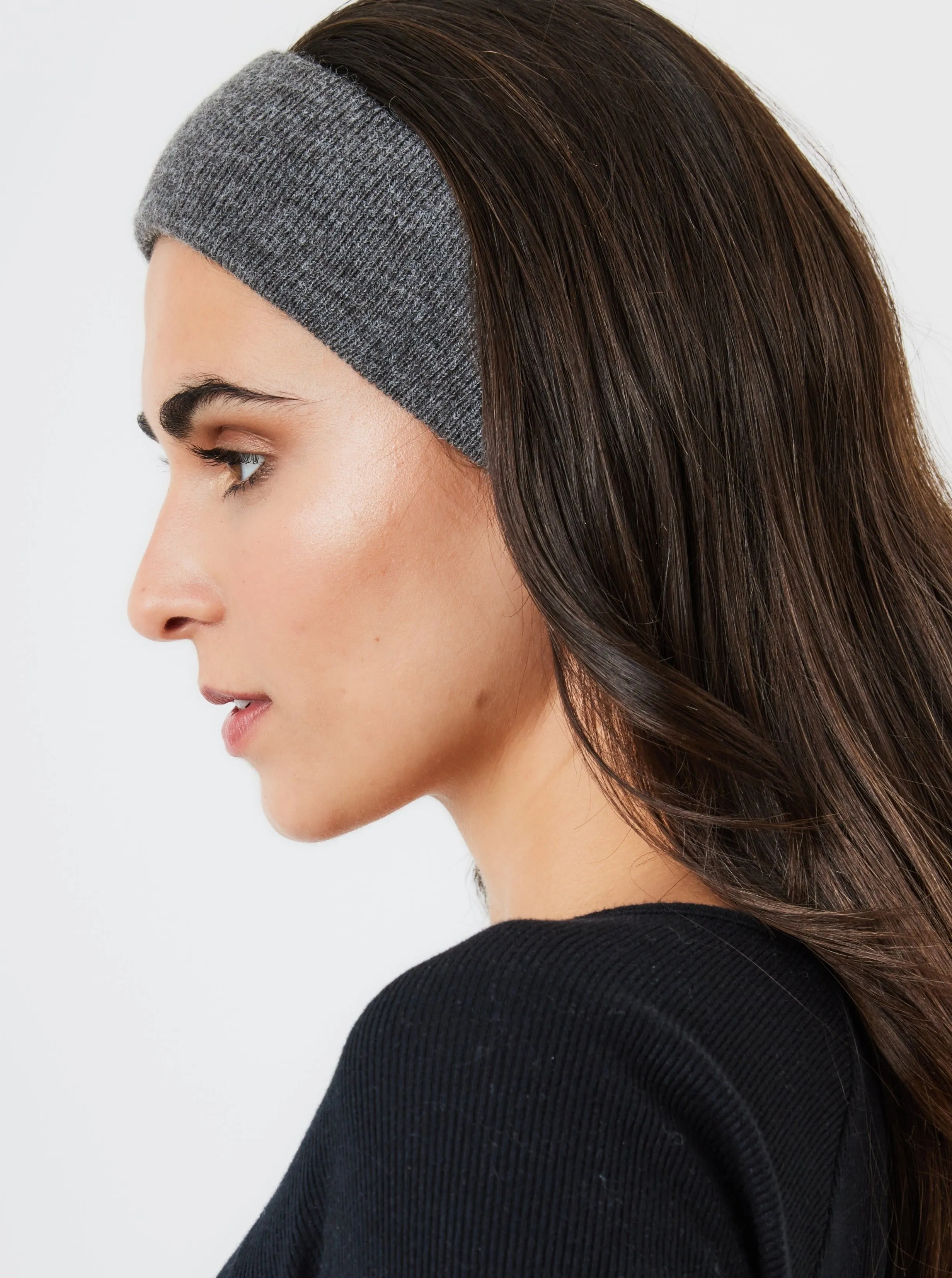 Knitted Headband in Grey