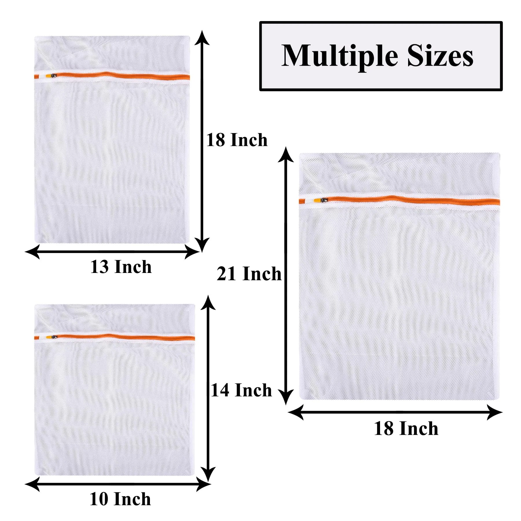 Kuber Industries Laundry Washing Bags | Reusable Mesh Laundry Bags | Washing Bags for Blouse-Bra-Panty-Hosiery-Lingerie-Jeans | Laundry Storage Bag | Clothes Bags | 6 Piece Set | White