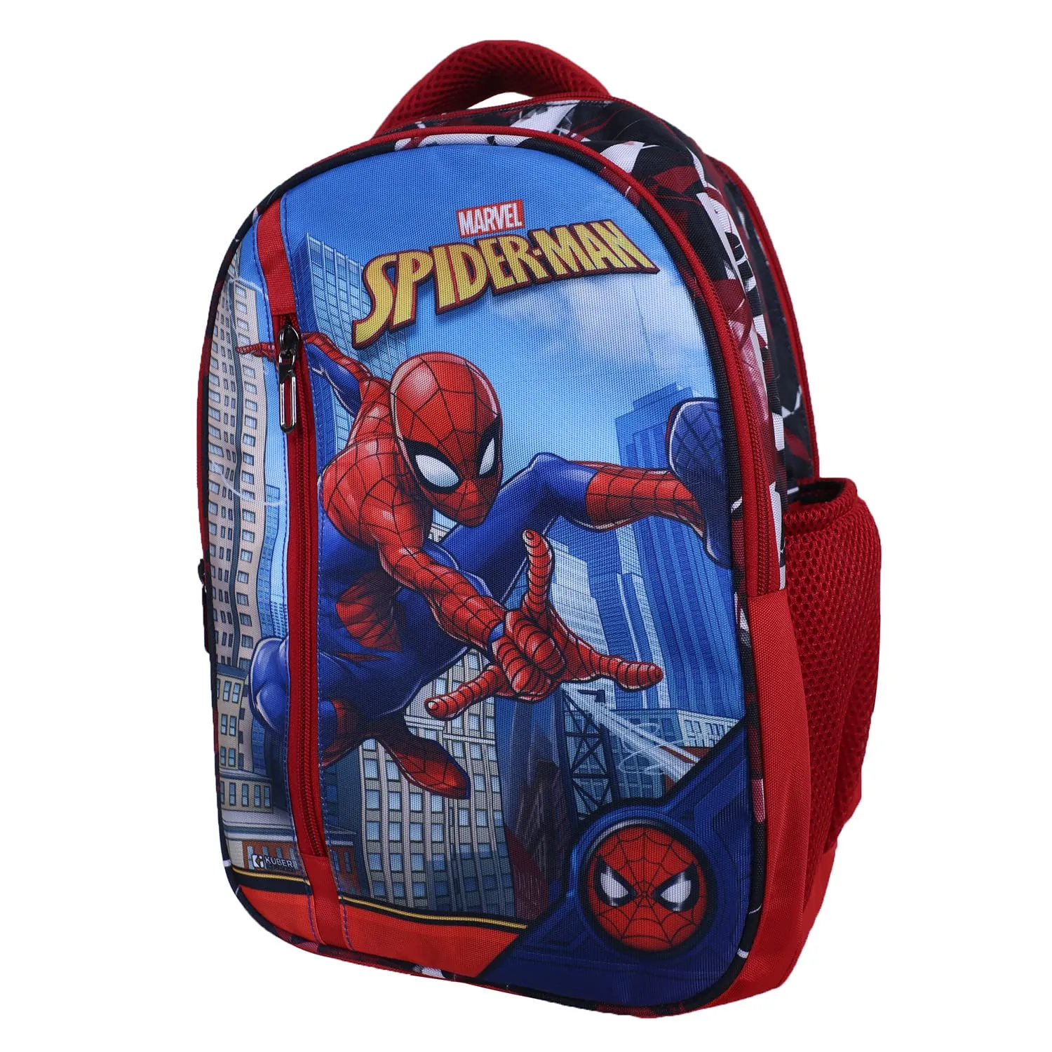 Kuber Industries Marvel-Spider Man School Bag | Kids School Bags | Student Bookbag | Spacious School Bag | School Bag for Girls & Boys | School Backpack for Kids | 4 Compartments School Bag | Red