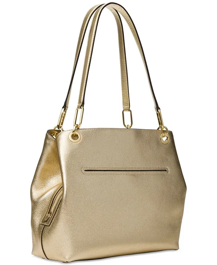 Large Kensington Michael Kors Leather Tote Bag, Gold